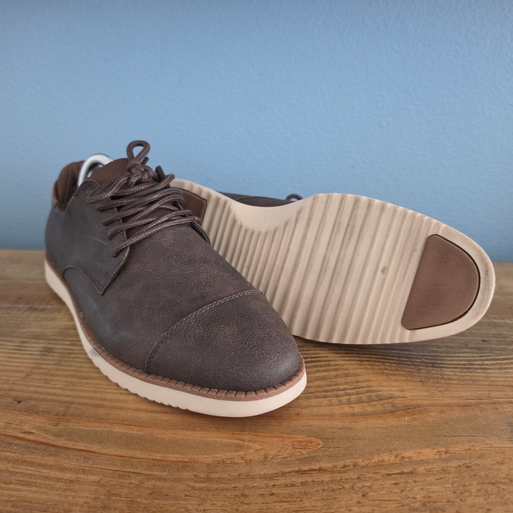 Dr. Scholls Mens Sync Cap‎ Toe Oxford Brown Dress Shoe Sneaker 9